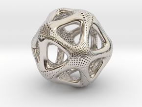Perforated Twisted Icosahedron Type 1 in Platinum