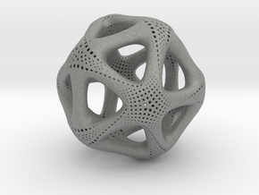 Perforated Twisted Icosahedron Type 1 in Gray PA12
