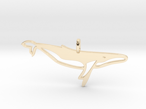 Whale pendant in 14K Yellow Gold
