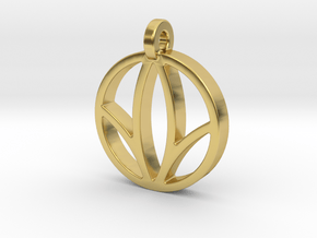 Herbalife Nutrition Pendant_V_2 in Polished Brass