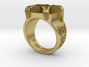 Russian Ring in Natural Brass: Medium