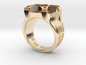 Russian Ring in 14k Gold Plated Brass: Medium