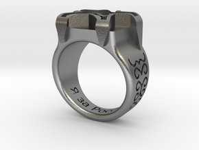 Russian Ring in Natural Silver: Medium