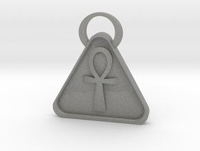 Pyramid Ankh in Gray PA12