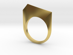 Ridge Ring in Polished Brass: 6 / 51.5