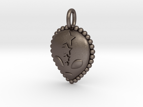 Among Us Pendant in Polished Bronzed-Silver Steel
