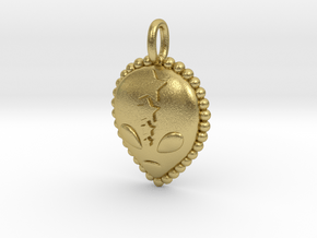 Among Us Pendant in Natural Brass