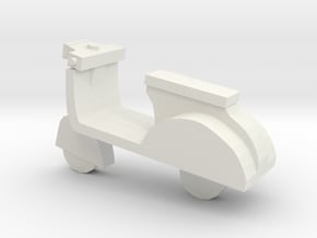 Miniature Scooter in White Natural Versatile Plastic