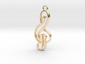 Negative space key note in 14K Yellow Gold