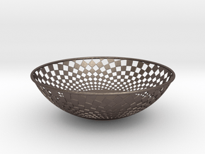 Bowl 1409B in Polished Bronzed-Silver Steel
