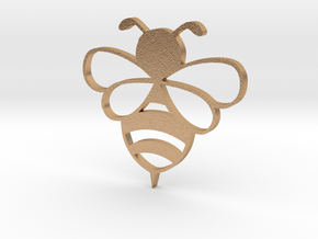Honey bee pendent in Natural Bronze