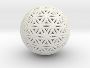 Shrink Wrapped Orb of life in White Natural Versatile Plastic