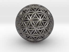 Shrink Wrapped Orb of life in Polished Nickel Steel