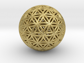 Shrink Wrapped Orb of life in Natural Brass