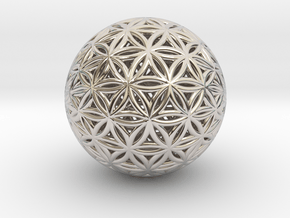 Shrink Wrapped Orb of life in Rhodium Plated Brass