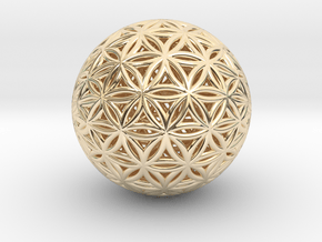 Shrink Wrapped Orb of life in 14k Gold Plated Brass