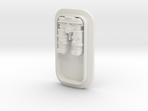 Large Tank Small Insert with Greeble in White Natural Versatile Plastic