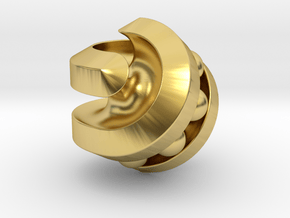 Hexasphericon Bearing in Polished Brass (Interlocking Parts)