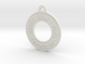 Make Build Play Fennec3D bag tag / keychain / keyr in White Natural Versatile Plastic