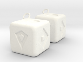 Lucky Sabacc Dice in White Processed Versatile Plastic