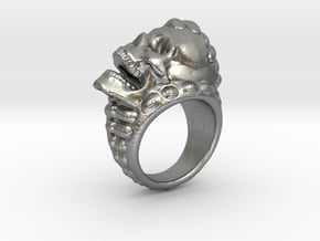 skull-ring-size 9.5 in Natural Silver