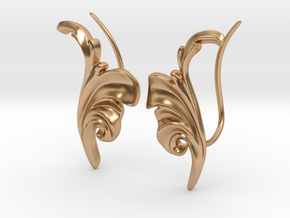 Acanthus Leaf Ear Climber in Polished Bronze