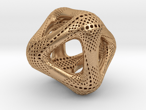 Perforated Octahedron in Natural Bronze
