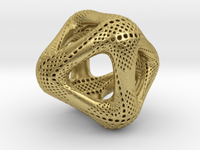 Perforated Octahedron in Natural Brass