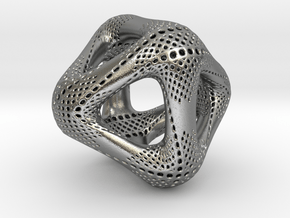 Perforated Octahedron in Natural Silver