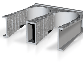 T-scale Stone Viaduct Section (2 Arches) - 75mm St in Tan Fine Detail Plastic