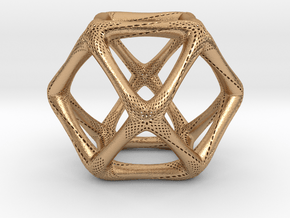 Perforated Cuboctahedron in Natural Bronze