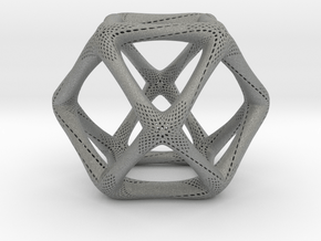 Perforated Cuboctahedron in Gray PA12
