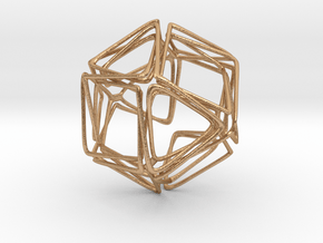 Looped Twisted Cuboctahedron in Natural Bronze