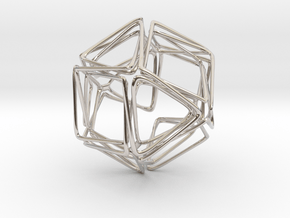 Looped Twisted Cuboctahedron in Platinum