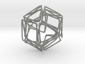 Looped Twisted Cuboctahedron in Gray PA12