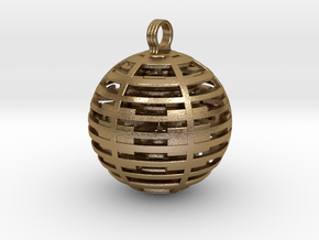 Alien sphere pendant in Polished Gold Steel