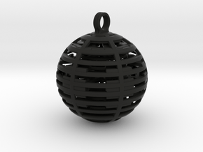 Alien sphere pendant in Black Natural Versatile Plastic