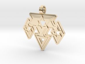 Triangles in 14k Gold Plated Brass