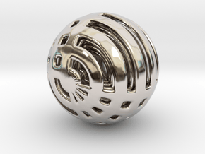 Looped Arrayed Sphere in Rhodium Plated Brass