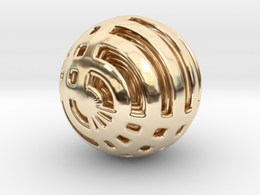 Looped Arrayed Sphere in 14k Gold Plated Brass