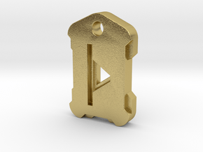 Nordic Rune Letter þ in Natural Brass