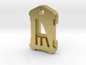 Nordic Rune Letter Y in Natural Brass