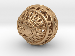 Tree of life sphere perforated in Natural Bronze