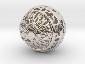 Tree of life sphere perforated in Platinum