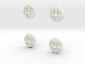 Character No 2 - Faces [H0/00] in White Natural Versatile Plastic