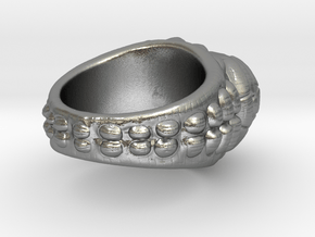 skull-ring-size 10 in Natural Silver