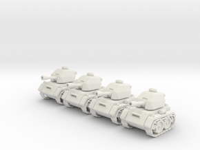 Micro Tank x4 in White Natural Versatile Plastic