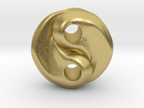 Fire and water yin yang in Natural Brass