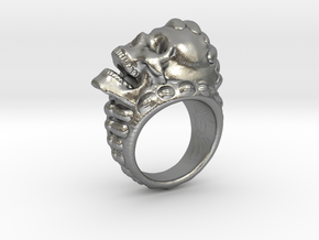 skull-ring-size 11.5 in Natural Silver