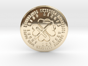 Sagittarius Coin of 7 Virtues in 14k Gold Plated Brass